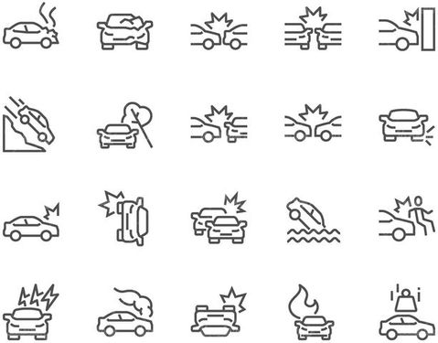 وکتور آیکن تصادف