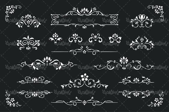 وکتور حاشیه گل