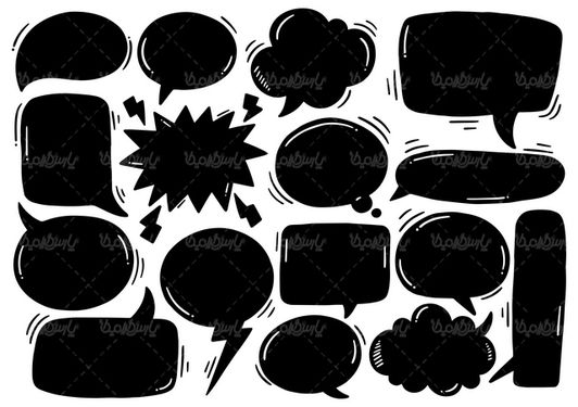 وکتور برچسب سیاه قلم