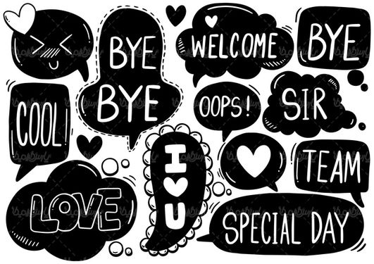 وکتور برچسب سیاه قلم