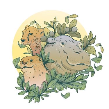 وکتور اسب آبی