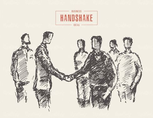 وکتور دست دادن