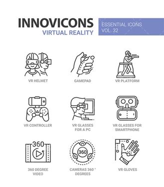 وکتور آیکن واقعیت مجازی