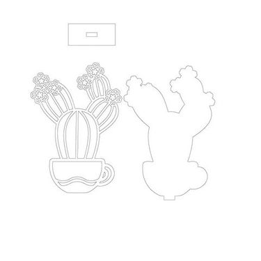 وکتور گل کاکتوس