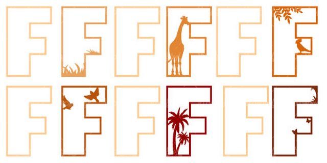 Vector Latin letters