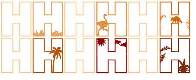 Vector Latin letters