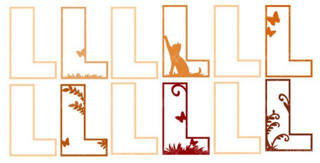 Vector Latin letters