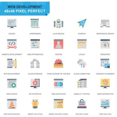 وکتور آیکن توسعه وب