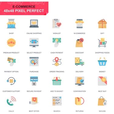 وکتور آیکن تجارت الکترونیک