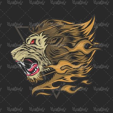 Jungle lion vector