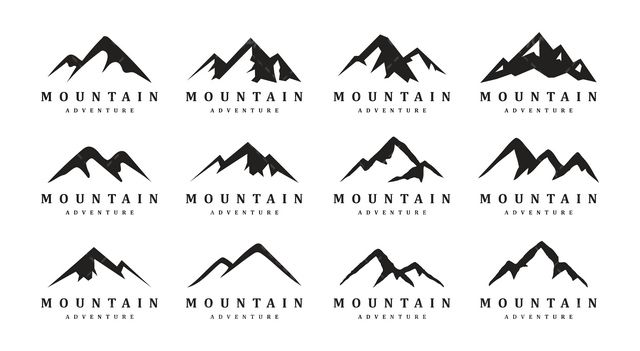 وکتور برچسب کوه