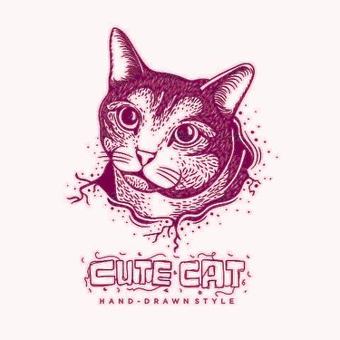 وکتور گربه