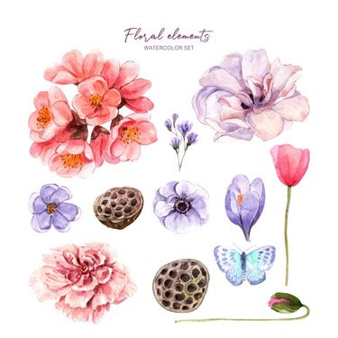 وکتور گل و بوته