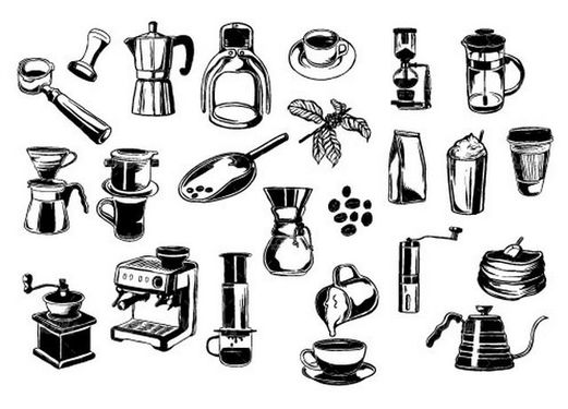 وکتور تجهیزات قهوه