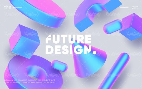 وکتور پس زمینه سه بعدی