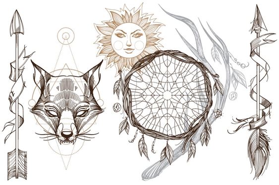 وکتور طرح خالکوبی