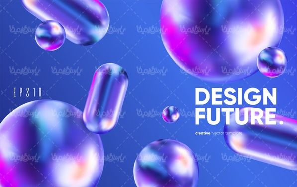 وکتور پس زمینه سه بعدی