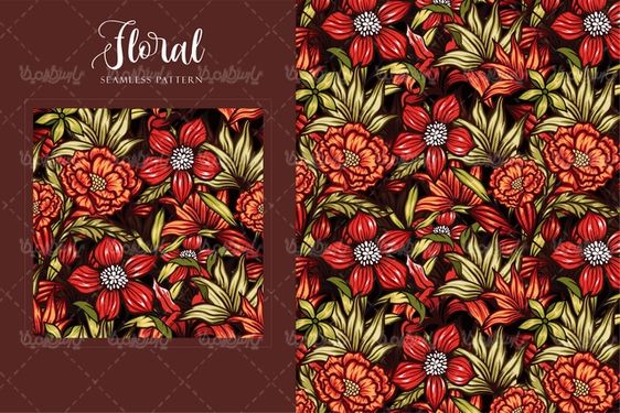 وکتور پترن گل