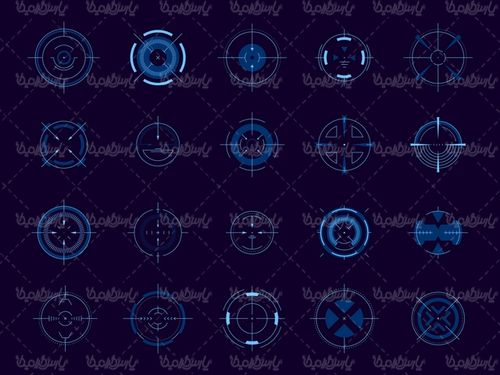 وکتور نشانگر دوربین تفنگ