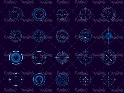 وکتور نشانگر دوربین تفنگ