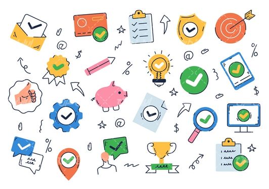 وکتور برداری آیکن گرافیکی همراه با المان طراحی و عناصر طراحی