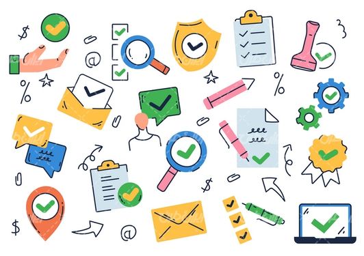 وکتور برداری آیکن گرافیکی همراه با المان طراحی و عناصر طراحی