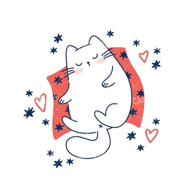 وکتور برداری گربه کارتونی همراه با شخصیت کارتونی و حالت چهره گربه