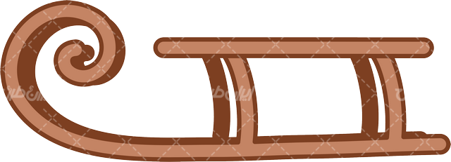 وکتور برداری سورتمه همراه با عناصر طراحی و المان طراحی