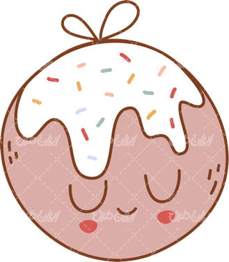 وکتور برداری برنامه کودک همراه با کارتون و المان کریسمس