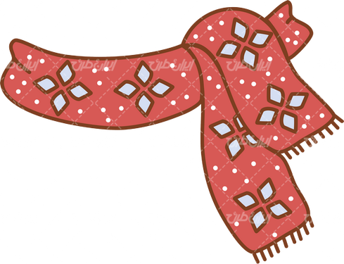 وکتور برداری برنامه کودک همراه با کارتون و شال گردن