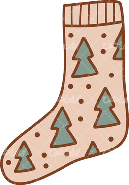 وکتور برداری برنامه کودک همراه با کارتون و جوراب گرم