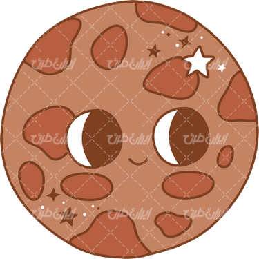 وکتور برداری بیسکویت کاکائویی همراه کارتون و برنامه کودک