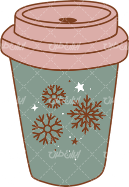 وکتور برداری لیوان کاغذی قهوه  همراه کارتون و برنامه کودک