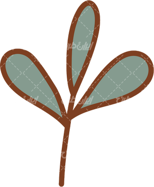 وکتور برداری گل و بوته همراه با غنچه گل قرمز و برنامه کودک