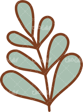 وکتور برداری گل و بوته همراه با غنچه گل قرمز و برنامه کودک