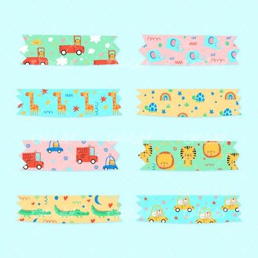 وکتور برداری برنامه کودک همراه با تصاویر کارتونی و خودرو