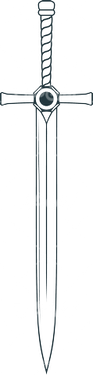 وکتور برداری شمشیر سیاه قلم به همراه نقاشی و سلاح سرد