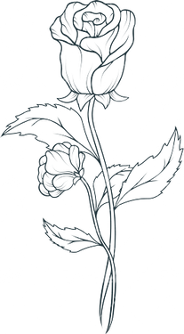 وکتور برداری طرح خالکوبی به همراه طرح تتو و گل و بوته