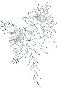 وکتور برداری طرح خالکوبی به همراه طرح تتو و گل و بوته