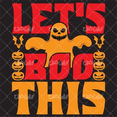 وکتور برداری شب هالوین به همراه هالوین و نماد شب وحشت