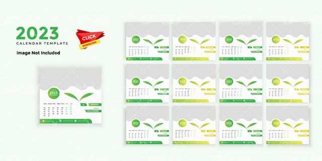 وکتور برداری تقویم میلادی به همراه طرح تقویم سال 2023 میلادی