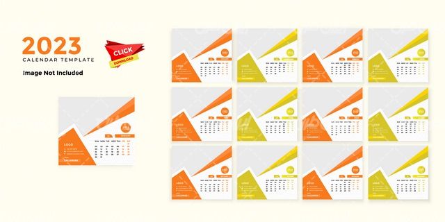 وکتور برداری تقویم میلادی به همراه طرح تقویم سال 2023 میلادی