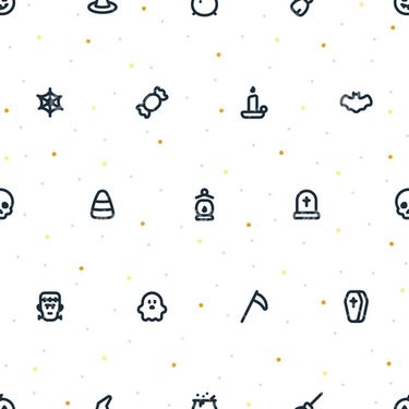 وکتور برداری المان های هالوین به همراه پترن  و المان های ترسناک