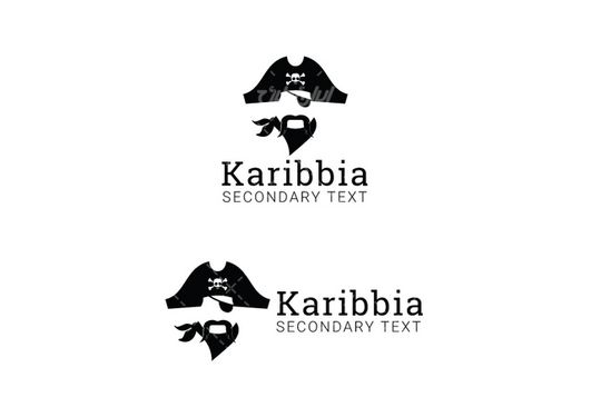 وکتور برداری لوگو دزدان دریایی همراه با نماد دزدان دریایی