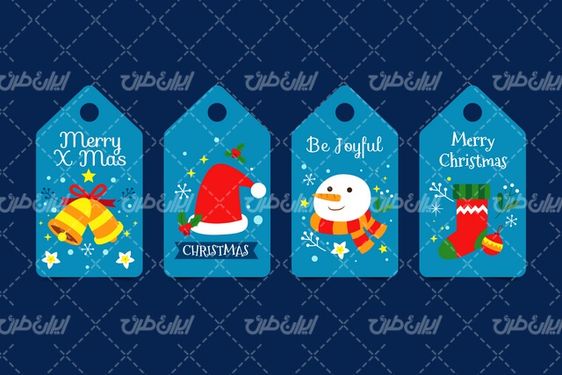 وکتور برداری لیبل گرافیکی همراه با برچسب رنگی و لیبل