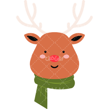 وکتور برداری خوک کارتونی همراه با برنامه کودک و شال گردن