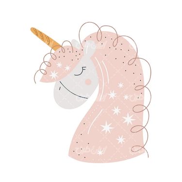 وکتور برداری اسب تک شاخ همراه با برنامه کودک و کارتون