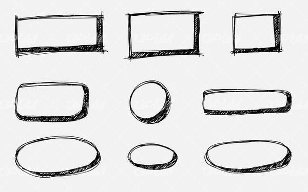 وکتور برداری لیبل سیاه قلم همراه با لیبل و برچسب سیاه قلم
