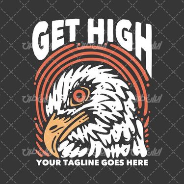 وکتور برداری عقاب همراه با پرنده شکاری و پرنده