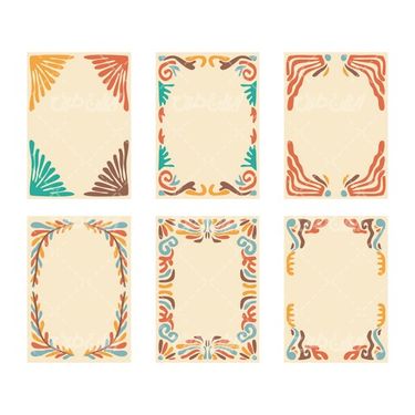 وکتور برداری فریم گل همراه با حاشیه گل و کادر گل و بوته